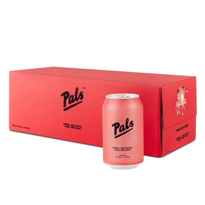 Pals Vodka Red Peach Yuzu & Soda 0% 6 Pack
