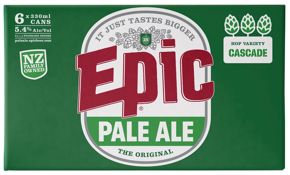 EPIC PALE ALE 330ML 6 PACK CANS