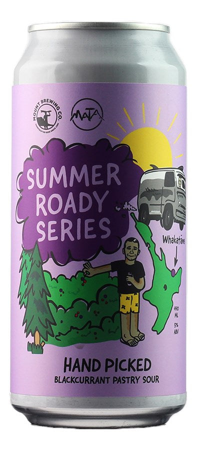 Mount Brewing Co x Mata Brewing hand picked Blackcurrant Pastry Sour 5% 440ml