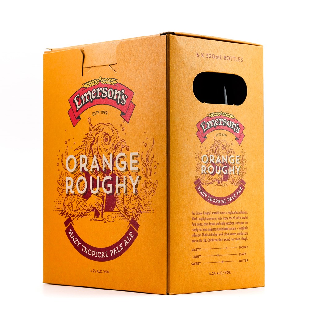Emersons Orange Roughy Hazy Tropical Pale Ale 330ml 6 pack cans