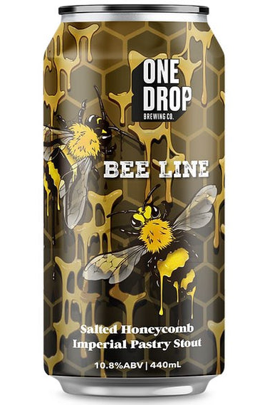 One Drop Brewing Bee Line Salted Honeycomb Imperial Pastry Stout 440ml