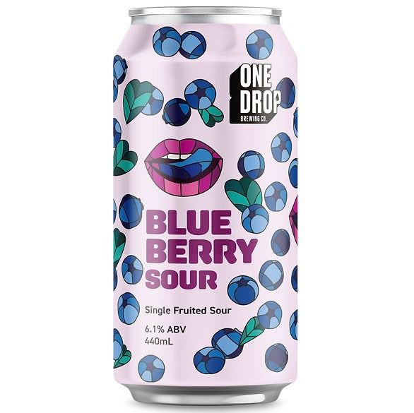 One Drop Brewing Blueberry Single Fruited Sour 440ml
