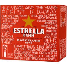 Estrella Damm Lager 330ml 12 pack