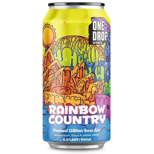One Drop Brewing Rainbow Country Fruited Glitter Sour Ale 440mL